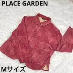 プレイス ガーデン　テンセルデニムシャツ　ダメージ加工　PLACE GARDEN