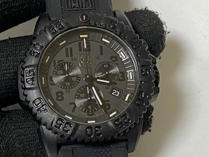 ルミノックス 【 LUMINOX 】 NAVY SEAL STEEL COLORMARK CHRONOGRAPH クロノグラフ Blackout ブラックアウト 3081 展示未使用品　