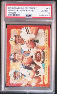 【PSA 10 GEM MINT】1999 Donruss Preferred[DAN MARINO/JOHN ELWAY/BRETT FAVRE] #45 Bronze Parallel Card(ブロンズパラレル)#