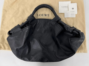 100円～★LOEWE ロエベ ナッパアイレ ミニ ハンドバッグ A-28003861 ブラック 鞄 バッグ