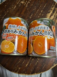 1缶260円です！まとめ同梱なしでごめんなさい。850g訳ありみかんBIG缶詰が2缶