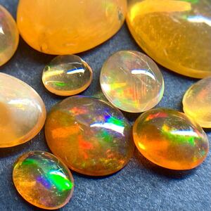 1円〜!!遊色効果!!☆天然ファイアオパールおまとめ26ct☆f 約5.2g ルース 裸石 宝石 ジュエリー jewelry fire opal w5マ29