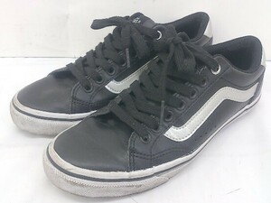 ◇ VANS ヴァンズ オールドスクール ローカット スニーカー シューズ サイズ23.5cm ブラック シルバー レディース