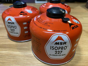 【送料無料】MSR ISOPRO 227 3缶セット イソプロ ガス缶 イソブタン 