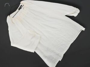 LAUTREAMONT ロートレアモン ギャザー ブラウス シャツ size38/アイボリー ■◇ ☆ eha6 レディース