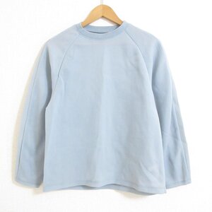 美品 20AW AMERI アメリヴィンテージ SHEER RAGLAN SWEAT プルオーバー スウェット トレーナー F ライトブルー ◆