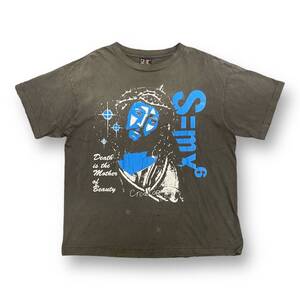 名作 SAINT MICHAEL 23SS SS TEE DEATH IS MTHR ダメージ 加工 プリント クルーネック Tシャツ SM-S23-0000-011 セントマイケル M