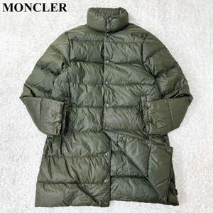 【高級】MONCLER モンクレール ビームスコラボ ダウンジャケット ダウンコート コート サイズ2（M相当） カーキ ナイロン ダウン メンズ