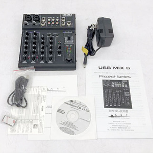 T7653YO ◆0610_1凹【美品】6CHミキサー USBオーディオ・インターフェイス ART USBMIX6 音響機器