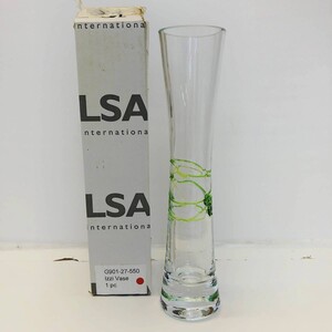 新品　4.緑　LSA international　フラワーベース　花瓶　ハンドメイド　ガラス　グリーン　Izzi Vase 27cm　ポーランド製　G901-27