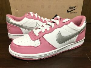 11年製 NIKE BIG NIKE LOW GS ナイキ ビッグナイキ ローカット SWOOSH【354504-109】ピンク ホワイト シルバー PINK WHITE 24.5cm