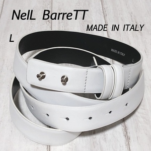 ニールバレット レザーベルト NeIL Barrett イタリア製 サイズ L ホワイト
