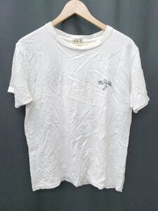 ◇ TES?テス プリント 半袖 Tシャツ カットソー サイズM ホワイト系 レディース メンズ P