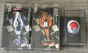 MINICHAMPS 1/43 08015 ARROWS YAMAHA & ORANGE ARROWS GP MONTE CARLO PRACTICE 2台セットArai helmet 