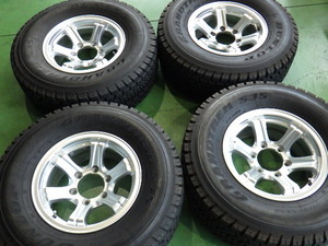 WEDS タイヤホイール4本 15インチ 7.0J ＋5 6H PCD139.7 スタッドレス 265/70R15 【管理番号 9167 RO200】中古【大型商品】