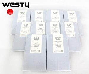 送料300円(税込)■xy248■ウエスティ ピロケース スタンダードカラー(10180) ブルー 日本製 10点【シンオク】