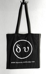 DYSTATIK Logo Cotton Tote Bag Black トートバッグ ギリシャ Electronic Music Label Dry_feel Cold Dark Wave/Gothic/ Post Punk / EBM