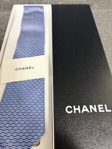 ★ １円スタート 未使用品 CHANEL シャネル ネクタイ ココマーク ブルー ネイビー 箱付き