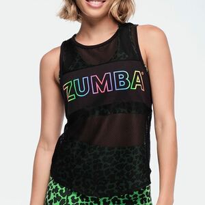 【正規品・新品】Mサイズ★ZUMBA・ズンバ★ Funscape Mesh Tank