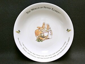 3QV売切！税無し☆ピーターラビット★カレー・パスタ皿★21cm★深皿★THE WORLD OF PETER RABBIT★食器★現品限り★1217-8