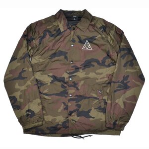 HUF ハフ コーチジャケット TRIPLE TRIANGLE COACH JACKET カモ 迷彩 CAMOUFLAGE トリプルトライアングル Lサイズ メンズ M853533