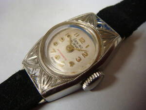◆◇４９０Ｘ【デッドストック未使用】1950S　スイス製デンロ　手巻カザリサンプラケース腕時計（動品）◇◆