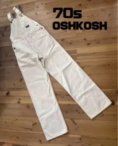 激レア　70s オシュコシュ OSHKOSH オーバーオール　白　L