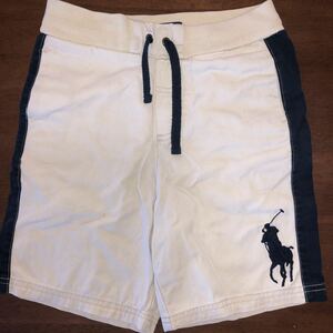 【RALPH LAUREN/ラルフローレン】ショートパンツ　サイズ7/130㎝　ビッグポニー　中古　ベージュ