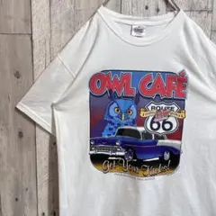 US古着　Tシャツ　プリントT  アニマル　車　ルート66