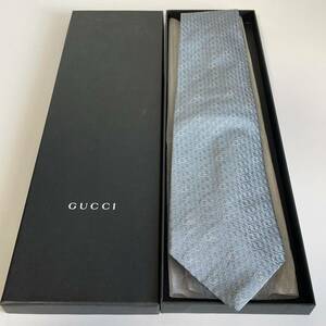 グッチ（GUCCI） 水色丸Gロゴネクタイ