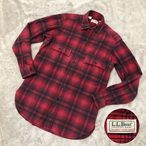 激レア★L.L.BEAN エルエルビーン CHAMOIS CLOTH SHIRT シャモア 長袖シャツ ネルシャツ バッファローチェック USA製 Sサイズ ヴィンテージ