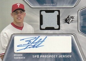 2001 SPx Brandon Duckworth RC JERSEY Auto 元楽天イーグルス 来日外国人 ブランドン・ダックワース直筆サインカード