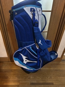 中古　MIZUNO　ミズノ スタンドキャディーバッグ 軽量　青色　ブルー