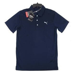 【送料無料】新品◆PUMA GOLF◆ストレッチ 吸汗速乾 DRYCELL ローテーション 半袖 ポロシャツ M 紺◆プーマ ゴルフ 579170-03◆J1411a