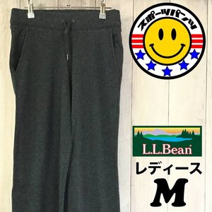 SDN3-015★USA輸入★伸縮素材【L.L.Bean エルエルビーン】ストレッチ スウェットパンツ【レディース S～M】グレー アウトドア キャンプ