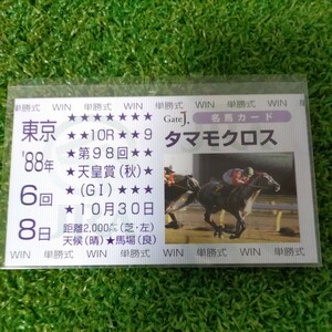 単勝馬券風　タマモクロス　カードコレクション　名馬カード　競馬　天皇賞秋制覇　東京競馬　南井騎手　2着オグリキャップ　非売品ウマ娘