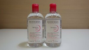 M63-574835 使用期限2025/7 ビオデルマ サンシビオ H2O クレンジングウォーター 500ml×2本セット 無香料・無着色 メイクをしっかり落とす