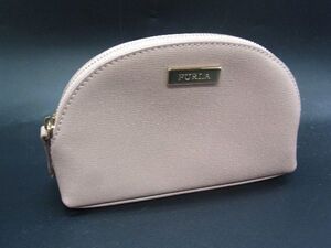 ■美品■ FURLA フルラ レザー ポーチ メイクポーチ 化粧ポーチ 小物入れ マルチケース レディース ピンク系 DE2931