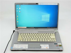 カメラ内蔵/中古/16型/ノートPC/Windows10/500GB/4GB/P8700/SONY　VGN-FW71DB　ブルーレイ/HDMI/無線WIFI/即使用可