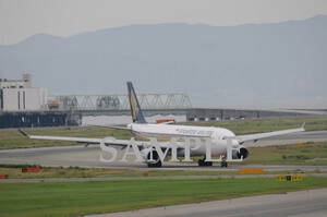 D【航空機写真】Ｌ版３枚　シンガポール航空　A330-300　関西空港