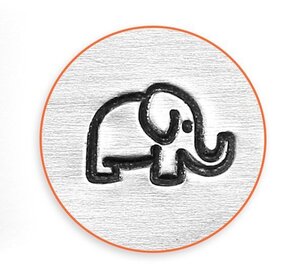 彫金刻印　Elephant＊ぞうさんのデザイン イラスト 動物 象 スタンプ　インプレスアート　道具 工具 ツール ImpressArt