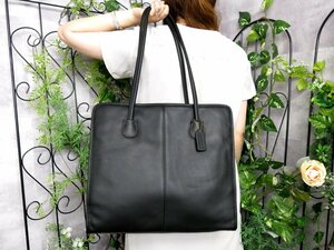 ●超美品●COACH オールド コーチ●メンズ●USA製●高級 カーフ レザー●トート ショルダー バッグ●黒●G金具●ヴィンテージ●A4●Js47592