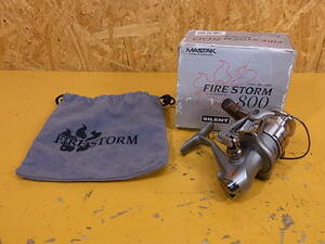 □Be/059☆マスタック MASTAK☆スピニングリール FIRE STORM 800☆シングルハンドル☆5.3:1☆中古品