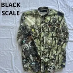 black scale 総柄シャツ　リアルツリーカモ　虎　タイガー　古着