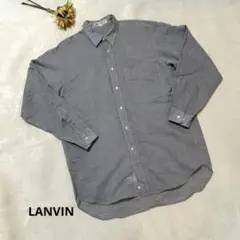 良品【LANVIN】ドレスシャス✨フォーマル(長袖)ビジネス✨冠婚葬祭✨カッター