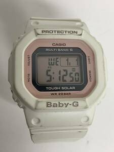 営ST200-60◆ CASIO Baby-G カシオ ベビージー タフソーラー ホワイト×ピンク BGD-5000U 腕時計 （稼働品）