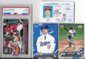 （大谷翔平鑑定品セット）大谷翔平PSA10カード＆IDカード＆TOPPS NOWカード2枚