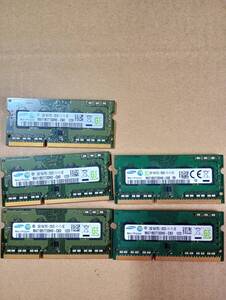 送料無料 DDR3 SAMSUNG PC3-12800S 2GB ノート用メモリー 5枚セット 動作確認品 A006