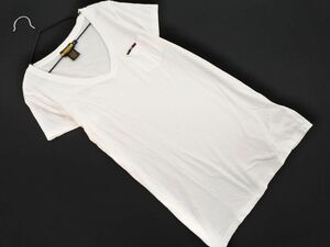 Ralph Lauren ラルフローレン RUGBY Vネック ポケット Tシャツ sizeS/白 ■◆ ☆ eec3 レディース