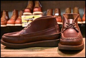 【8.5E 良品】RUSSELL MOCCASIN ラッセルモカシン スポーティングクレーチャッカ タン クロムエクセル 茶 短靴 編み上げ ブーツ HOPESMORE